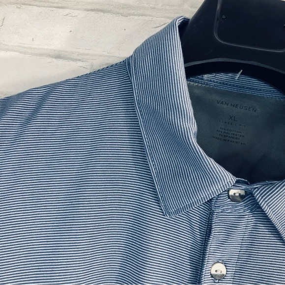 🆕Van Heusen Air Wick Cooling Zone Blue Polo Shirt Size XL - Picture 4 of 12